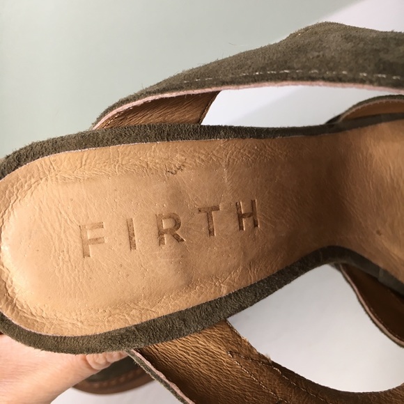 Firth Suede Ankle Strap Stacked Heels - Picture 6 of 7